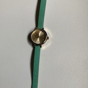 Teal & gold watch